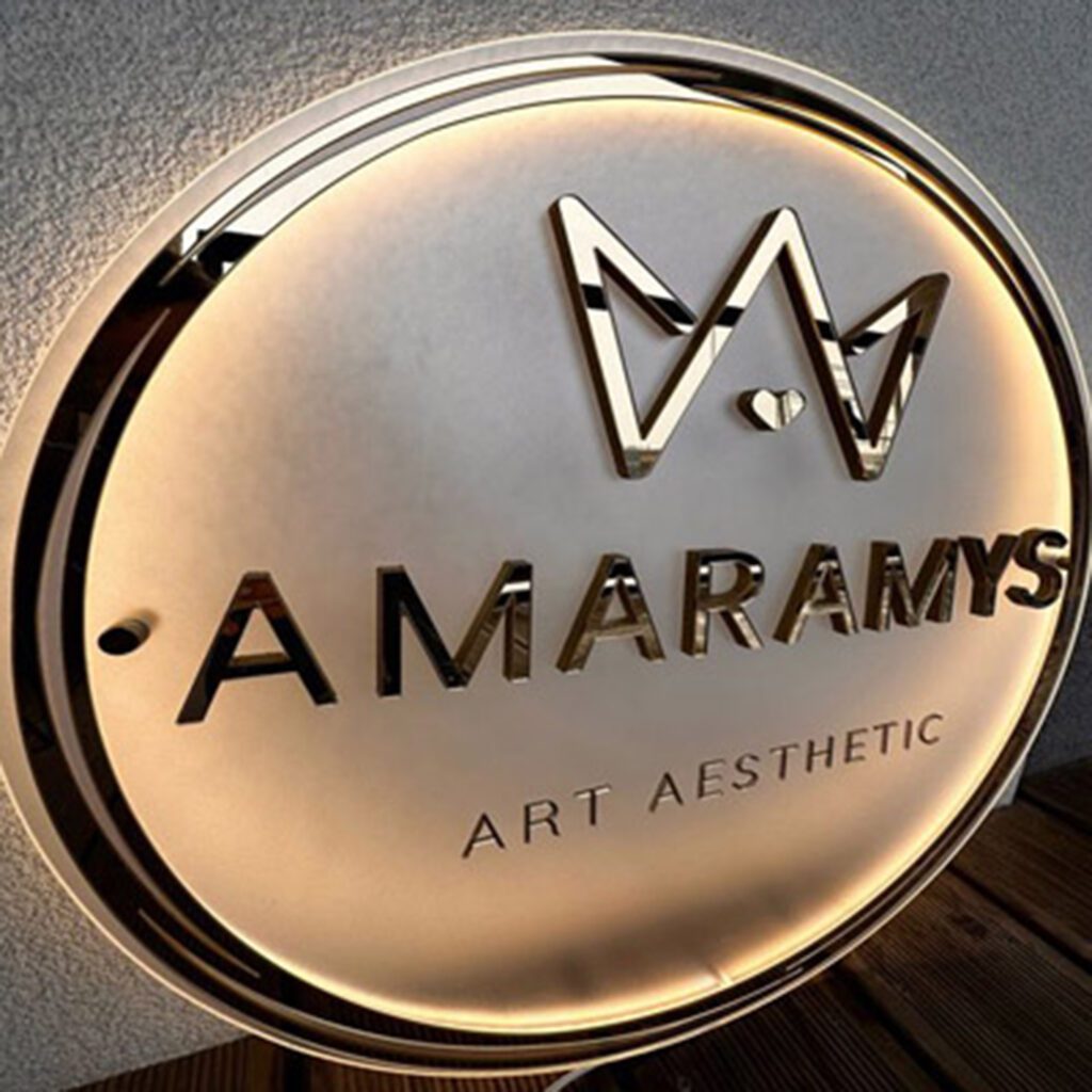 Üsküdar ışıklı banko arkası ofis tabelası